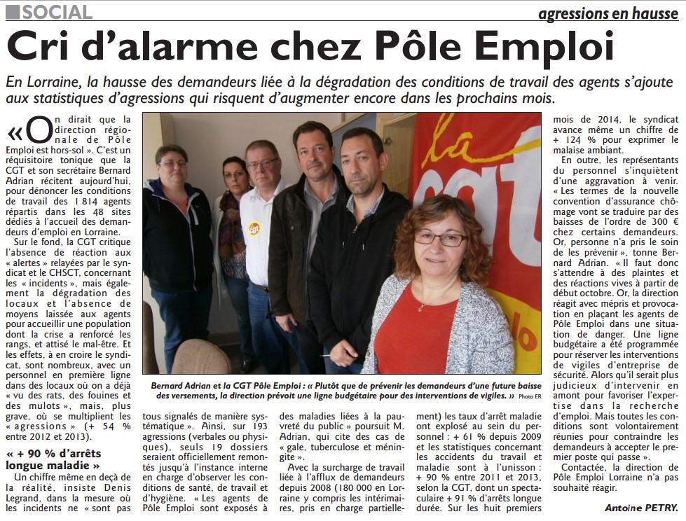 Article Républicain Lorrain 26 septembre 2014